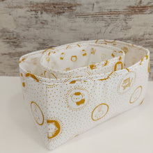 Φόρτωση εικόνας στο εργαλείο προβολής Συλλογής, Υφασμάτινα καλαθάκια 2 τμχ, ώχρα με ζωάκια