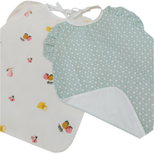 Load image into Gallery viewer, Αδιάβροχη σαλιάρα φαγητού με φρούτα ή γεωμετρικό σχέδιο