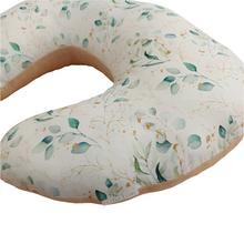 Load image into Gallery viewer, Μαξιλάρι θηλασμού (διπλής όψης) eucalyptus/ βελουτέ