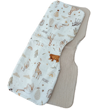 Φόρτωση εικόνας στο εργαλείο προβολής Συλλογής, Λαβέτες ώμου, μπεζ με ζωάκια και αερόστατα