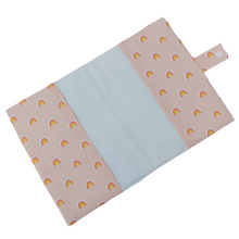 Load image into Gallery viewer, θήκη βιβλιαρίου υγείας, rainbows σομόν