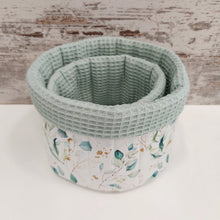 Load image into Gallery viewer, Υφασμάτινα καλαθάκια οργάνωσης, eucalyptus