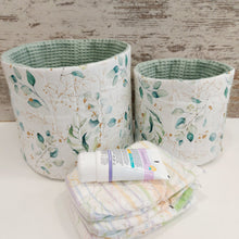 Load image into Gallery viewer, Υφασμάτινα καλαθάκια οργάνωσης, eucalyptus