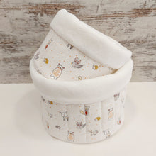 Load image into Gallery viewer, Υφασμάτινα καλαθάκια οργάνωσης, ζωάκια του δάσους και βελουτέ