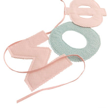 Load image into Gallery viewer, Little items Γιρλάντα υφασμάτινη με όνομα, ροζ & μέντα
