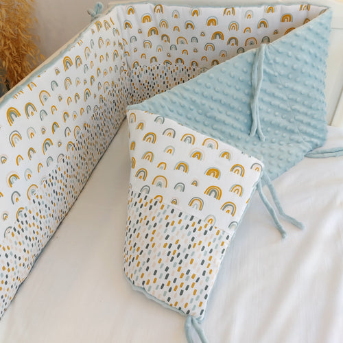 Πάντα κούνιας, rainbows/ dusty mint 210 εκ