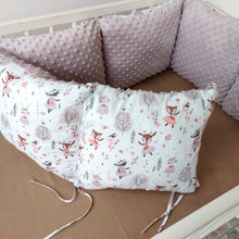 Φόρτωση εικόνας στο εργαλείο προβολής Συλλογής, Φουσκωτή πάντα κούνιας, forest animals/ λιλά 210 εκ
