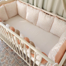 Φόρτωση εικόνας στο εργαλείο προβολής Συλλογής, Σετ φουσκωτή πάντα κούνιας 240 εκ και πλεξούδα, flowers/ροζ,μπεζ,πούδρα
