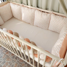 Φόρτωση εικόνας στο εργαλείο προβολής Συλλογής, Σετ φουσκωτή πάντα κούνιας 240 εκ και πλεξούδα, flowers/ροζ,μπεζ,πούδρα
