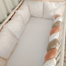 Φόρτωση εικόνας στο εργαλείο προβολής Συλλογής, Σετ φουσκωτή πάντα κούνιας 240 εκ και πλεξούδα, flowers/ροζ,μπεζ,πούδρα
