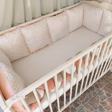 Φόρτωση εικόνας στο εργαλείο προβολής Συλλογής, Σετ φουσκωτή πάντα κούνιας 240 εκ και πλεξούδα, flowers/ροζ,μπεζ,πούδρα
