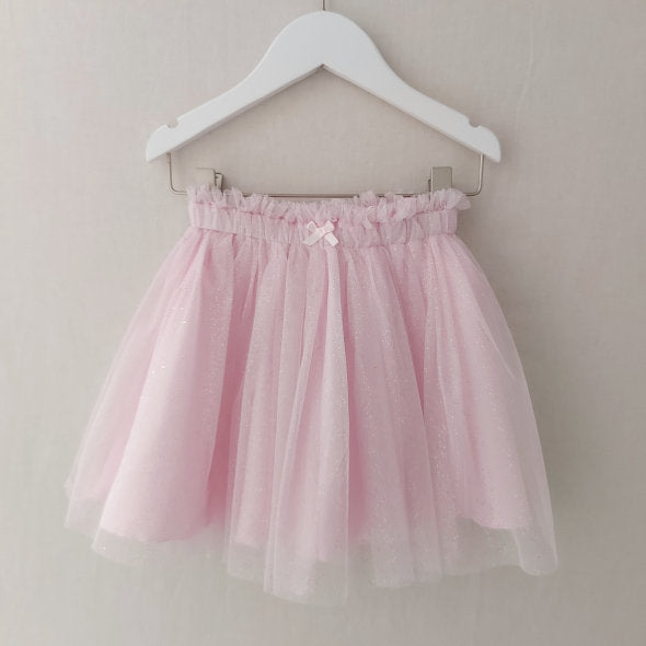 Τούλινη φούστα με glitter, ροζ/χρυσό. Little items