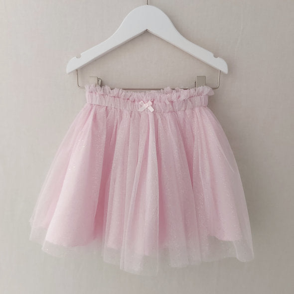 Τούλινη φούστα με glitter, ροζ/χρυσό. Little items