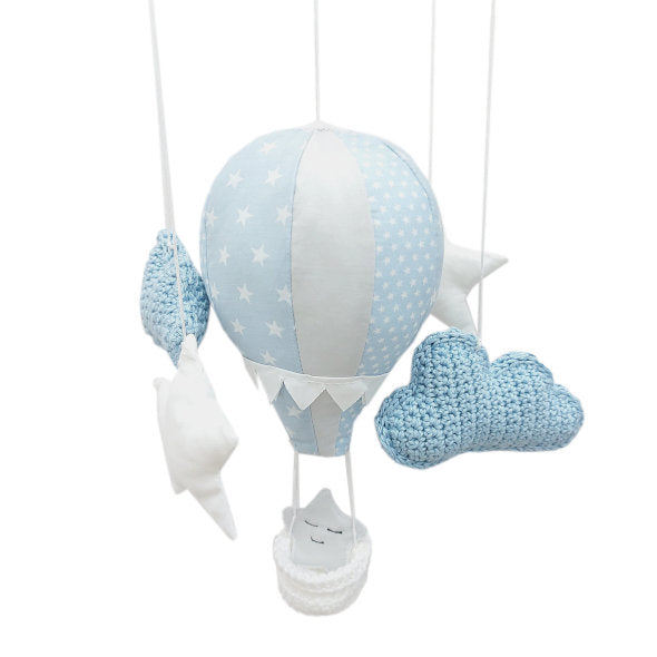 Mobile Αερόστατο με καλαθάκι, γαλάζιο-γκρι Little items