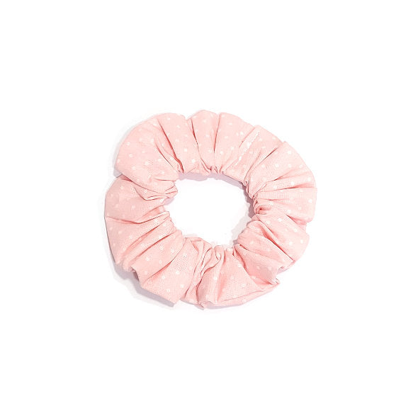 Little items Λαστιχάκι μαλλιών παιδικό - γυναικείο scrunchie ροζ πουά